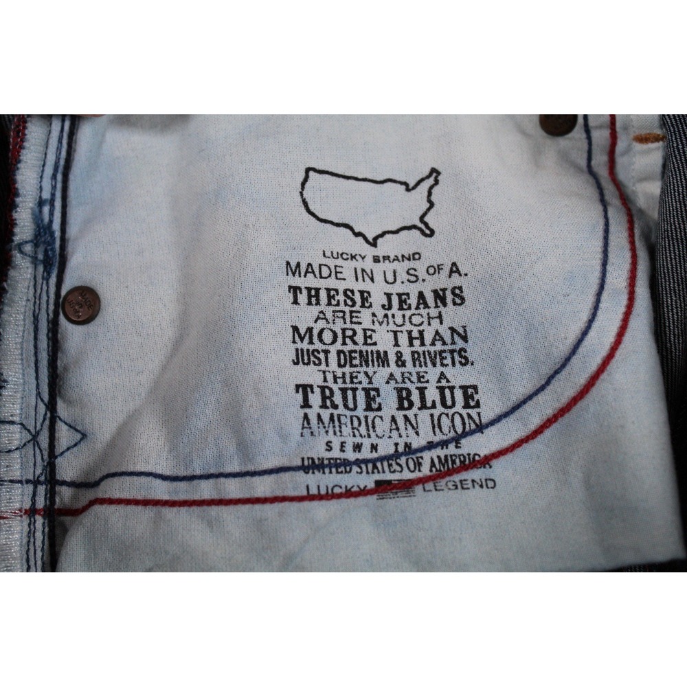 NWOT Lucky Brand Jeans‎ Shorts 16/33 Women Blue Distressed Made In USA Summer - Picture 14 of 14